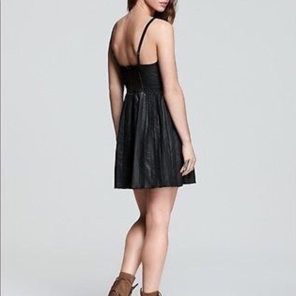 Free People Faux Leather Mini Dress.